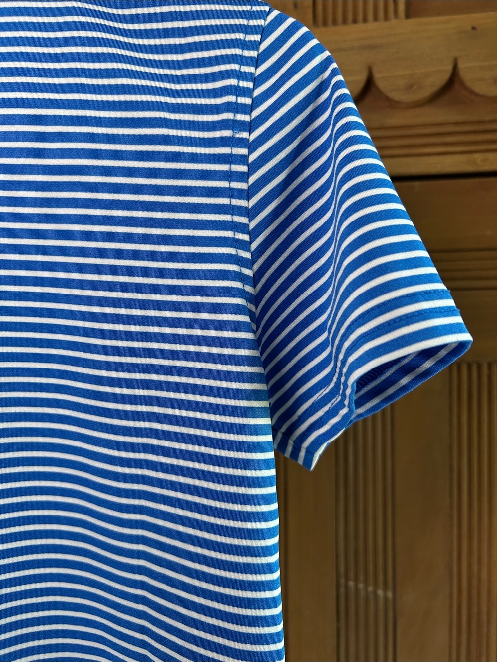 Vineyard Vines On the Go Sankaty Blue & White Striped Polo Shirt - Kids Size 5 - Picture 10 of 12